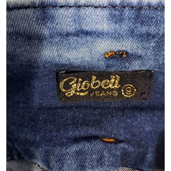 Giobell Jeans Juniors 7/9 Distressed Embroidered Embellished Jeans 28" Inseam - Picture 2 of 11